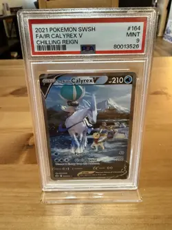 PSA 9 Ice Rider Calyrex V Full Art #164 2021 Pokemon Chilling Reign - Image 1