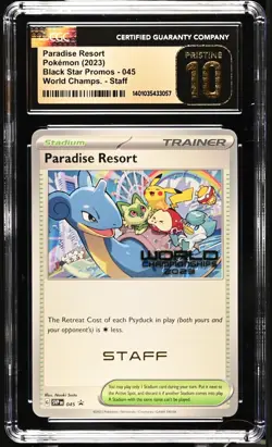 Pokemon 2023 Paradise Resort Black Star Promos 045 CGC PRISTINE 10 - Image 1