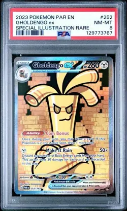Pokemon Gholdengo ex Special Illustration Rare 2023 Paradox Rift #252 PSA 8 - Image 1