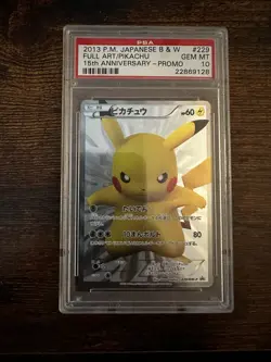 Pokemon Pikachu Full Art Holo Promo 229/BW-P BW-P 2013 PSA 10 - Image 1