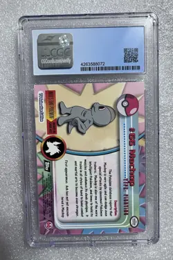 Machop Pokemon Topps 1999 Series 1 - 66 Second Print CGC 5.5 - Image 2