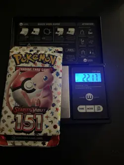 Very Heavy! 22.17 Gram Pokemon 151 Booster Pack Weighed Sealed - Image 1