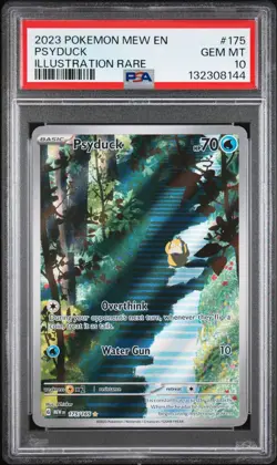 2023 Pokemon Mew En Psyduck Illustration Rare #175 PSA 10 Gem Mint - Image 1