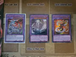 YUGIOH CHIMERATECH FORTRESS DRAGON + MEGAFLEET DRAGON + RAMPAGE DRAGON ULTRA NM - Image 1