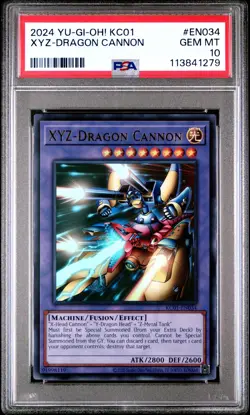 2024 YU-GI-OH! KC01-25TH ANV ULTIMATE KAIBA SET #EN034 XYZ-DRAGON CANNON PSA 10 - Image 1