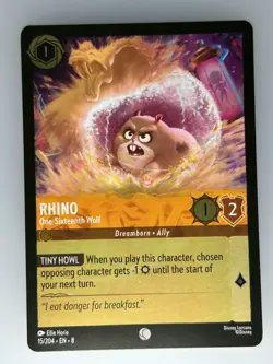 Disney Lorcana Rhino - One-Sixteenth Wolf Foil Reign of Jafar #15/204 NM - Image 1