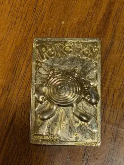 Poliwhirl Pokemon 23K Gold Plated Trading Card 1999 Burger King Limited Edition - Image 2