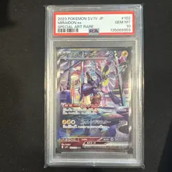 Miraidon Ex PSA 10 SAR FA 102/078 sv1v Scarlet & Violet Card Pokemon Japanese - Image 1
