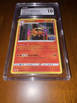 Pokemon TCG Charizard Holo Rare Card 2022 010/078 Pokemon Go - Image 1