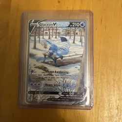 ❄Gold Metal Glaceon VMAX 175/203 Alt Art Fan Card Gold Metal Card ❄ - Image 3