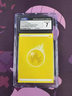 TEST PRINT Fire Energy CGC 6.5 Pokemon Card 2020 Modern Rare Make Ready - Image 1
