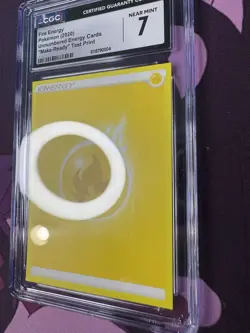 TEST PRINT Fire Energy CGC 6.5 Pokemon Card 2020 Modern Rare Make Ready - Image 2
