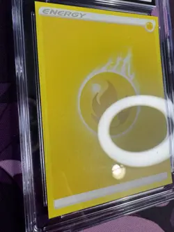 TEST PRINT Fire Energy CGC 6.5 Pokemon Card 2020 Modern Rare Make Ready - Image 3