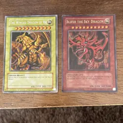 Yu-Gi-Oh! The Winged Dragon of Ra & Slifer the Sky Dragon DOD GBI 2 Cards - Image 1