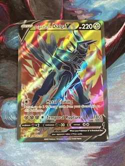 Pokemon TCG Origin Forme Dialga V SWSH255 Promo Full Art Raw Card - Image 1