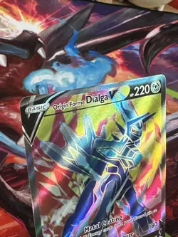 Pokemon TCG Origin Forme Dialga V SWSH255 Promo Full Art Raw Card - Image 2
