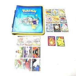 1999 Pokemon TCG Vintage Blue Ring Binder Gotta Catch Em All W/ CARDS READ - Image 1