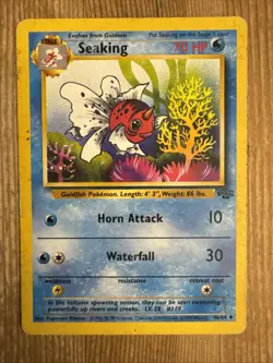 Seaking 46/64 Uncommon Jungle Unlimited Pokemon TCG Card DMG 1999 Vintage WOTC - Image 1