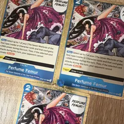 Perfume Femur Boa Hancock Event Card Lot (3) OP07-057 Rare One Piece Card Game - Image 2