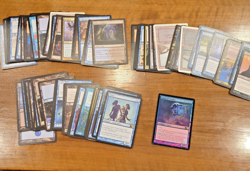 75 MTG Blue/Black Card Lot and Foil Djinn of Wishes - 2010 + Earlier Magic sets - Image 1