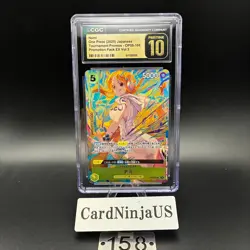 CGC PRISTINE 10 Nami OP08-106 Promotion Pack EX Vol.3O NE PIECE Card Game 158 - Image 1