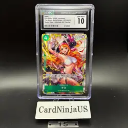 GC GEM MINT 10 Nami Alt Art OP14-031 SR The Azure Sea's Seven ONE PIECE Card 15 - Image 1