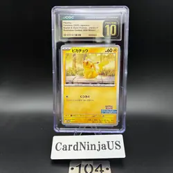 CGC PRISTINE 10 Pikachu 242/SV-P Illustration Contest 2024 Pokemon Card Japanese - Image 1
