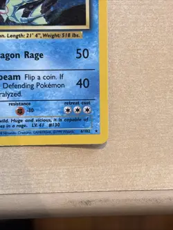 Pokemon Gyarados Holo Rare TCG Base Set Card 6/102 LP Condition - Image 2