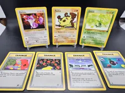 Vintage Pokemon Team Rocket Set LP - 7 Card Lot (3 Pokemon 4 Trainers) - Image 1