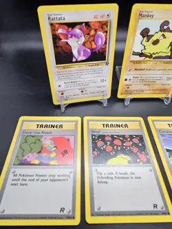 Vintage Pokemon Team Rocket Set LP - 7 Card Lot (3 Pokemon 4 Trainers) - Image 2