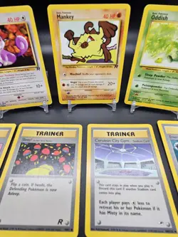 Vintage Pokemon Team Rocket Set LP - 7 Card Lot (3 Pokemon 4 Trainers) - Image 3