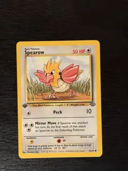 Spearow 62/64 1st Edition Jungle Pokemon Card - Lightly Played - Image 1