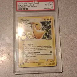 Pokemon Pikachu 2003 Black Star Promo #012 Holo Card PSA 10 Nintendo Electric - Image 1