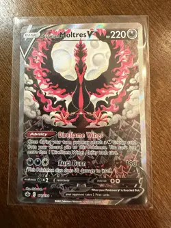 Galarian Moltres V Alternate Full Art Card 177/198 Chilling Reign Pokemon TCG - Image 1