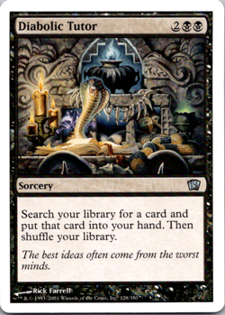 Diabolic Tutor U 8th Edition 128 NM - Image 1