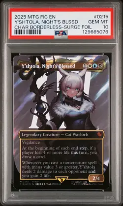 PSA 10 Magic the Gathering Y’shtola Nights Blessed Surge Foil 215 Final Fantasy - Image 1