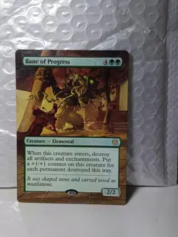 Bane of Progress MTG Lorwyn Eclipsed Commander Hand Painted Extended Altered Art - Image 1
