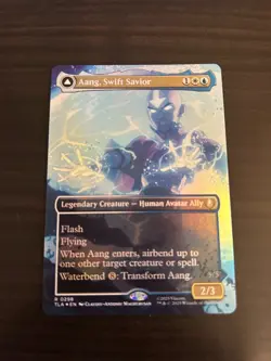 Magic: The Gathering (MTG) - FOIL Aang, Swift Savior (0298) (Borderless) - (TLA) - Image 1