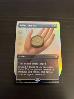 Magic: The Gathering (MTG) - FOIL White Lotus Tile (Borderless) - (TLA) - Image 1