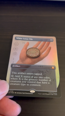 Magic: The Gathering (MTG) - FOIL White Lotus Tile (Borderless) - (TLA) - Image 2