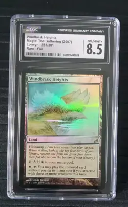 Mtg Windbrisk Heights. (CGC) 8.5 Lorwyn Rare foil. [2007] - Image 1