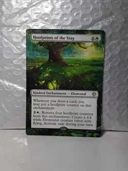 Hoofprints of the Stag MTG Lorwyn Eclipsed Commander Hand Painted Altered Art v - Image 1