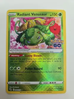 Radiant Venusaur 004/078 Pokemon GO Holo Near MInt NM - Image 1