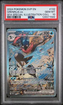 2024 POKEMON SVP EN-SV BLACK STAR PROMO #132 GRENINJA EX PSA 10 - Image 1
