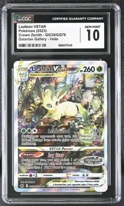 Pokemon Leafeon VSTAR 2023 Crown Zenith GG35/GG70 CGC 10 - Image 1