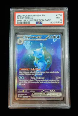 2023 Pokemon 151 Blastoise EX Special Illustration Rare 200/165 PSA 8 - Image 1