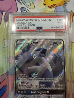 Pokemon Lugia GX Full Art 2018 Lost Thunder 207/214 PSA 9 - Image 5