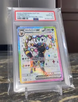 2025 POKEMON PRISMATIC EVOLUTIONS PREMIUM FIGURE COLLECTION UMBREON EX PSA 10 - Image 3