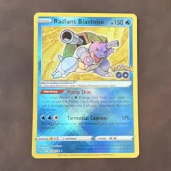 Pokemon TCG Radiant Blastoise 018/078 Pokemon GO Holo Radiant Rare Ability 150HP - Image 1