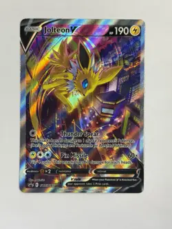 Pokemon TCG Jolteon V Swsh183 Black Star Promo Sword & Shield Full Art Holo LP - Image 1